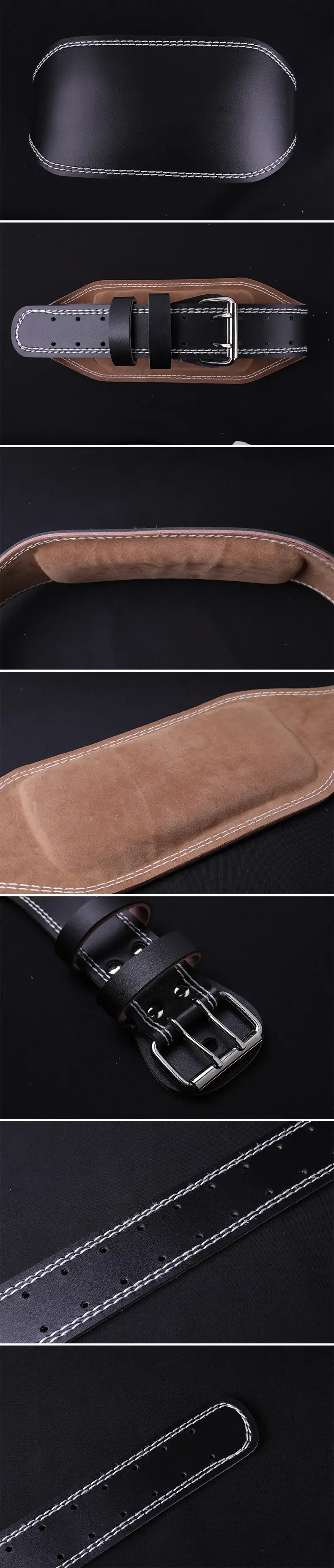 Cross-Border Weightlifting Waist Belt Leather Black — feature 8