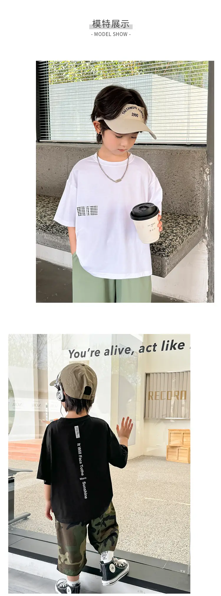 2026 Kids T-Shirt White Cotton Short Sleeve Korean Style — feature 6