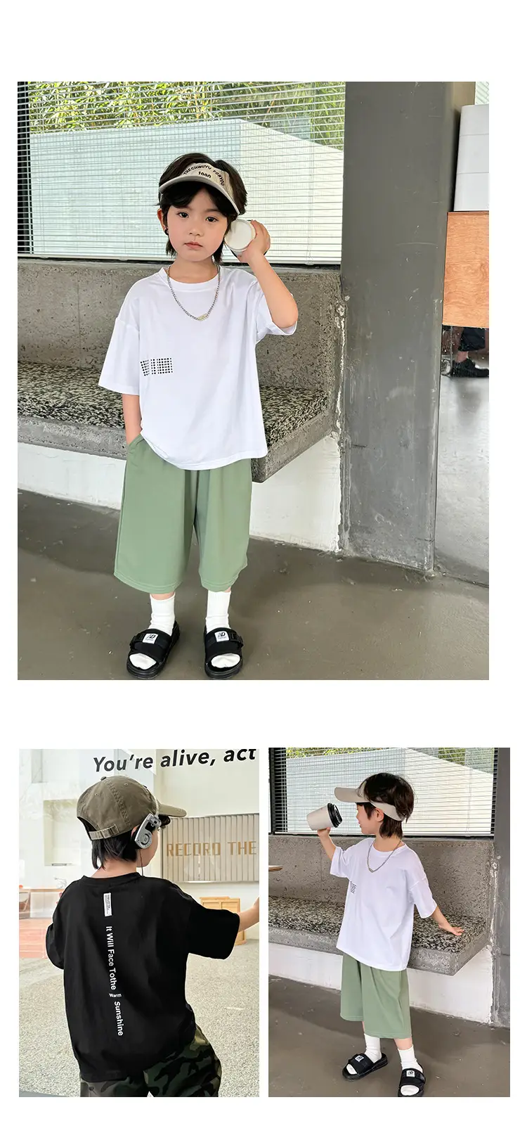 2026 Kids T-Shirt White Cotton Short Sleeve Korean Style — feature 8