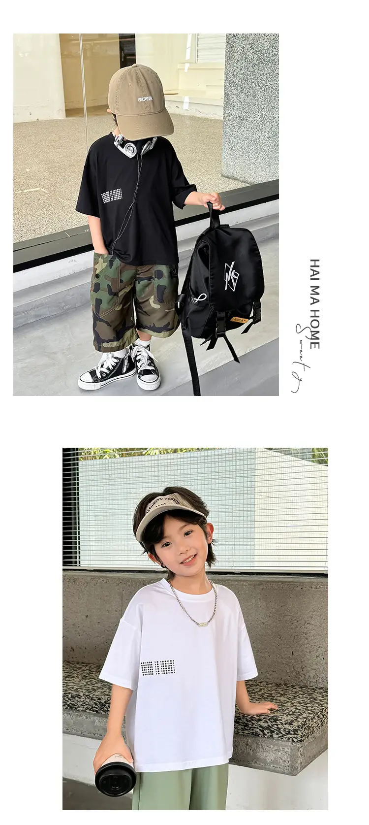 2026 Kids T-Shirt White Cotton Short Sleeve Korean Style — feature 9