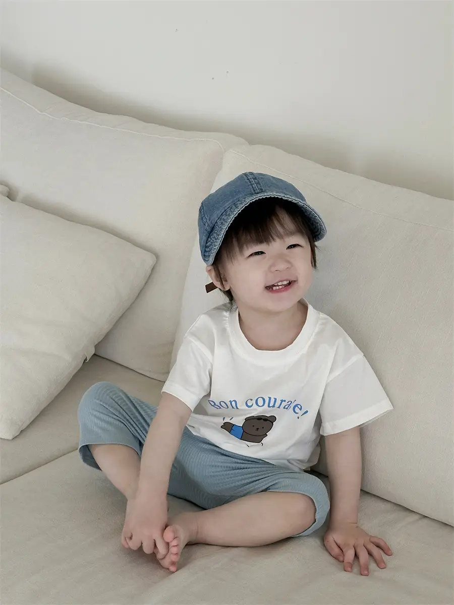 Kids Striped T-Shirt Set for Boys 2025 Summer - Image 9