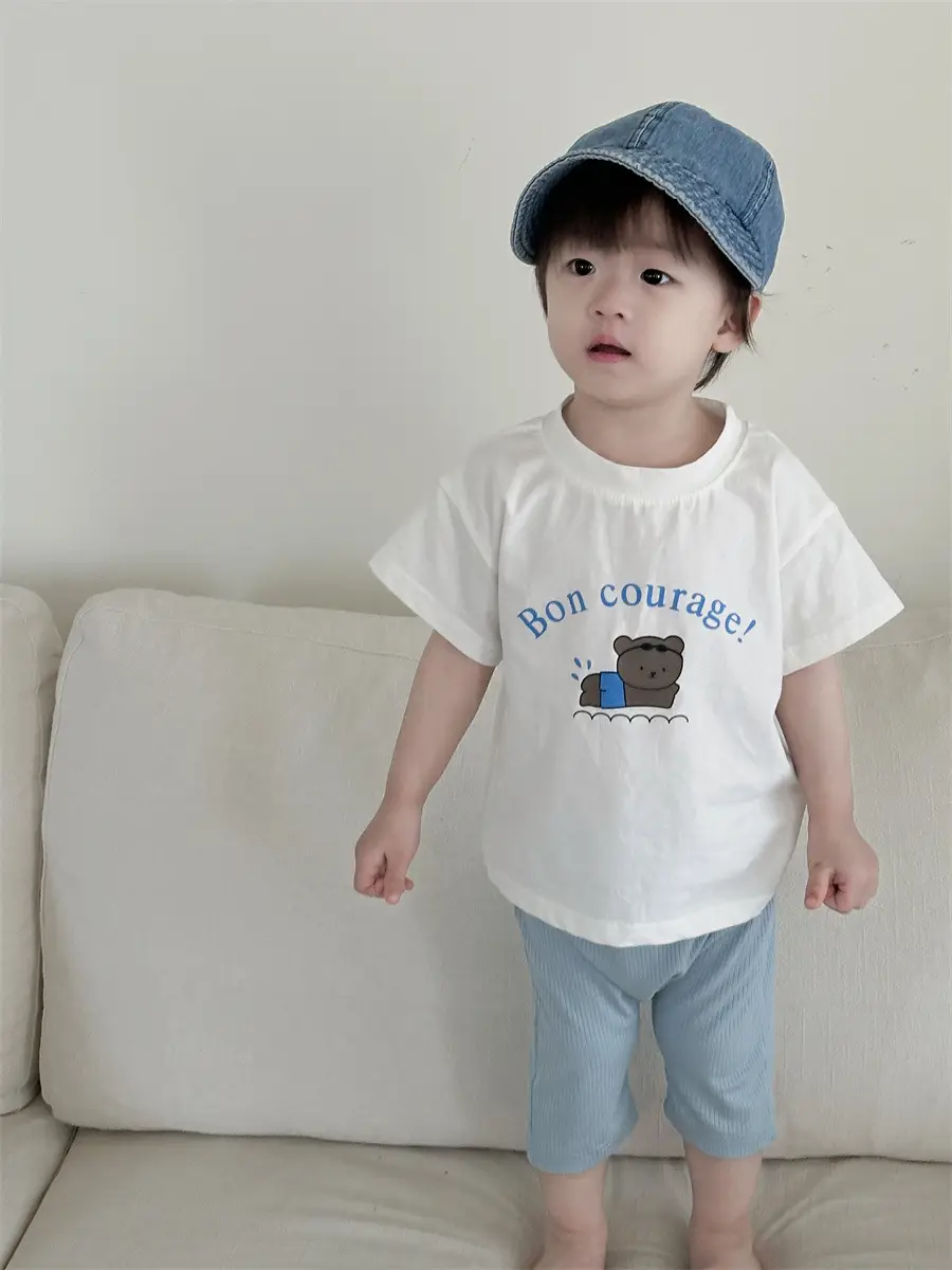 Kids Striped T-Shirt Set for Boys 2025 Summer - Image 11