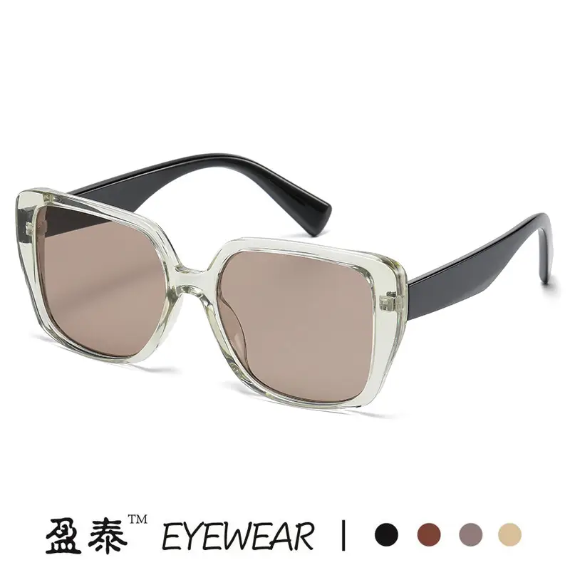 Black Frame Square Sunglasses for Women - Image 12