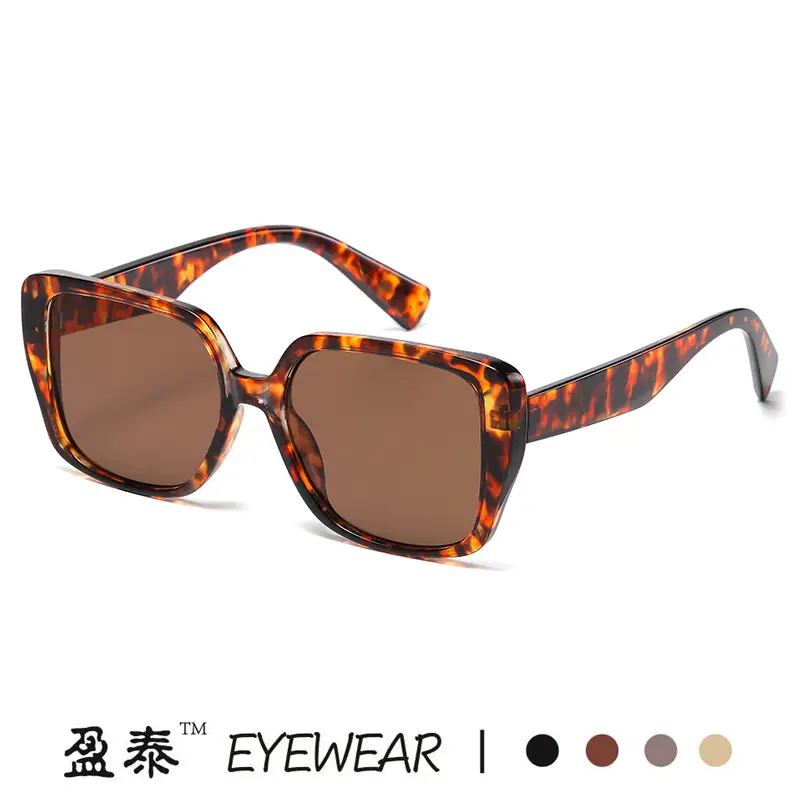 Black Frame Square Sunglasses for Women - Image 13