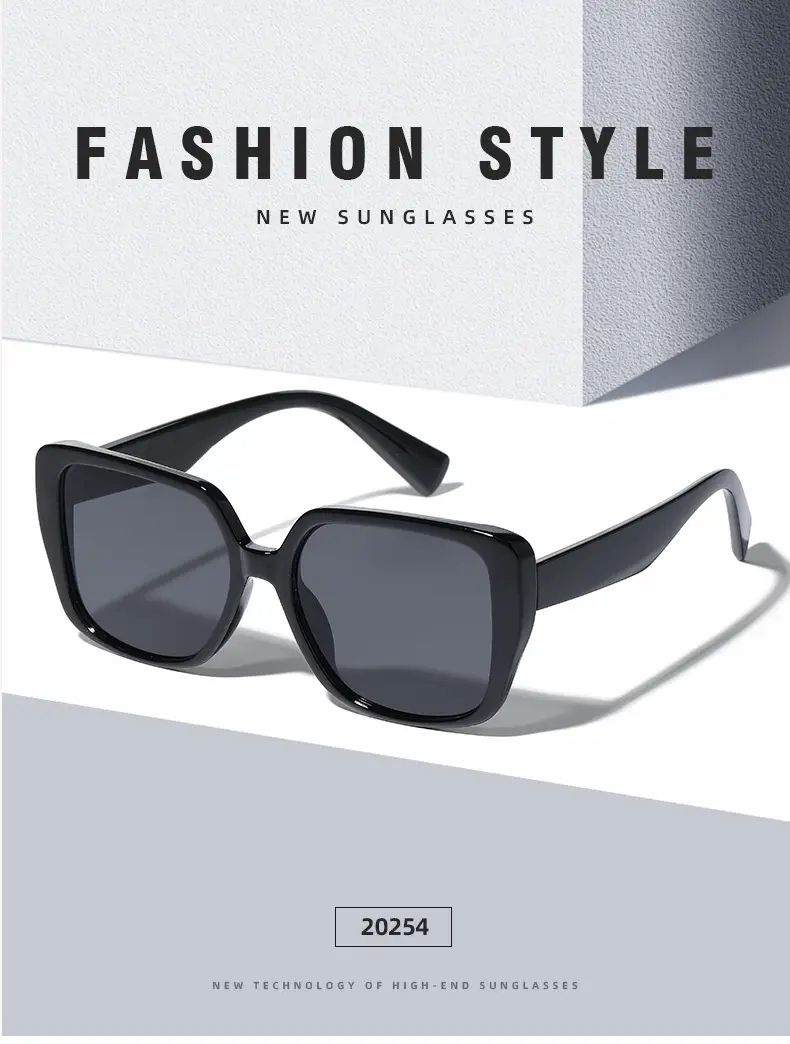 Black Frame Square Sunglasses for Women — feature 11