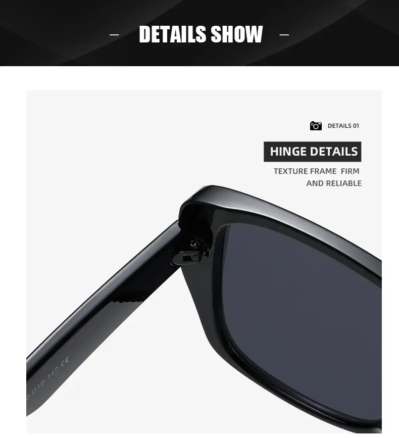 Black Frame Square Sunglasses for Women — feature 26