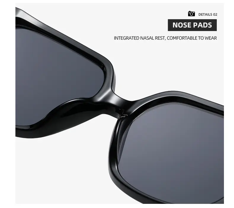 Black Frame Square Sunglasses for Women — feature 27