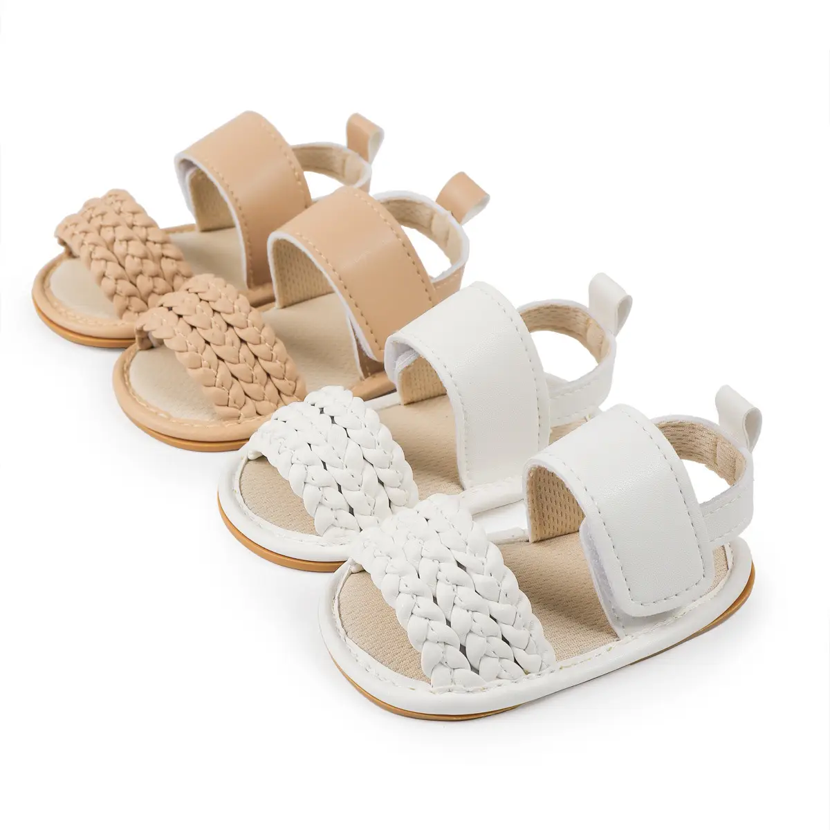 Women's Breathable Velcro Baby Sandals Tan