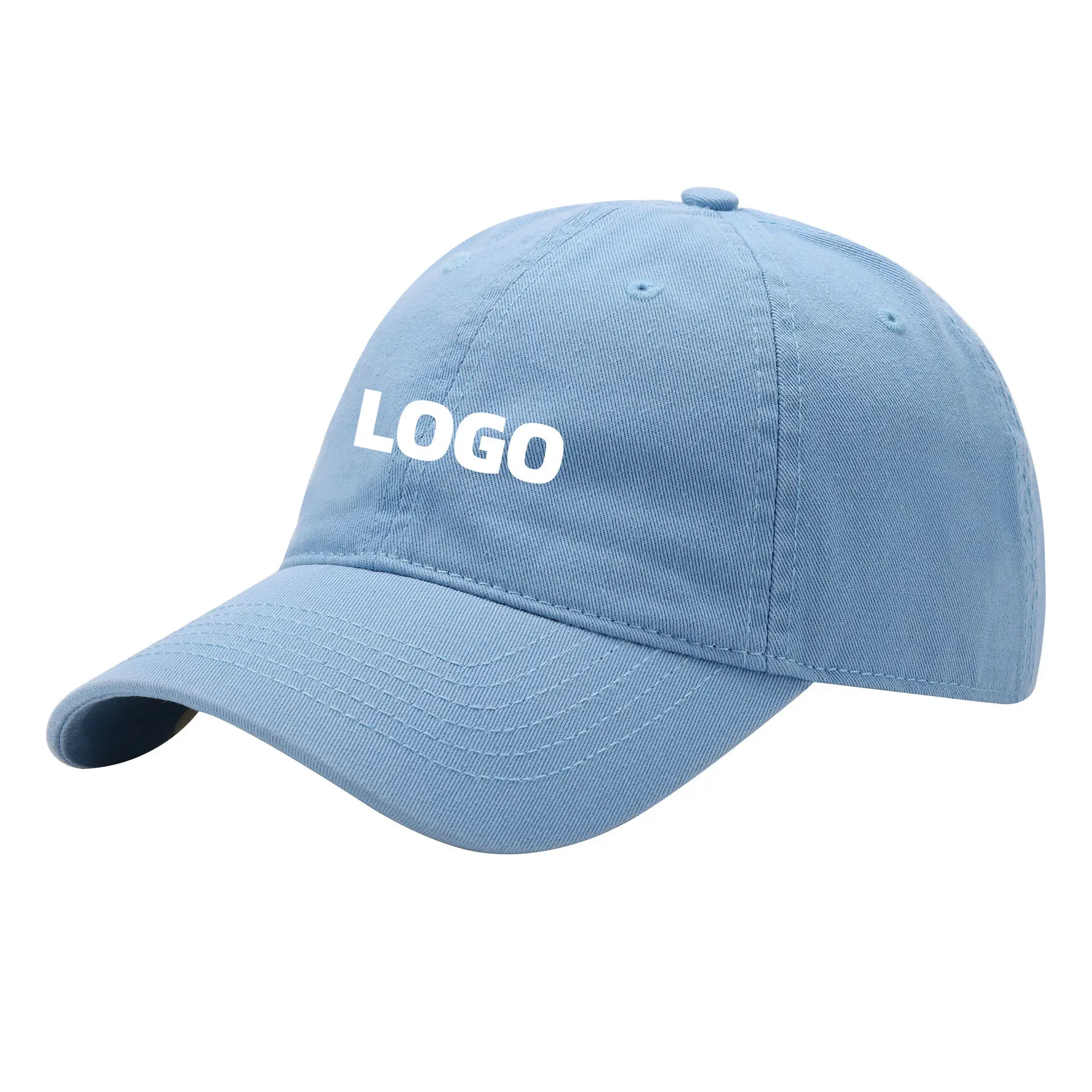 Customizable Blue Baseball Cap with Logo Embroidery - Image 45