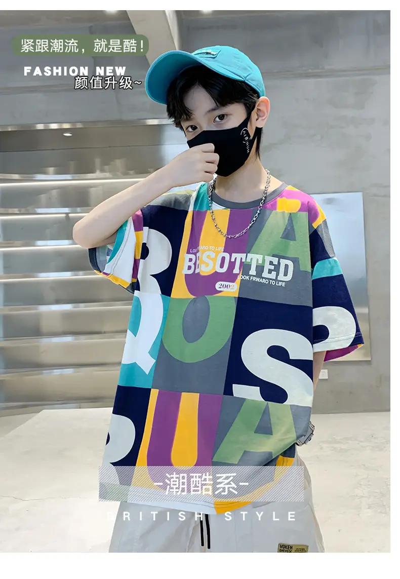 Boys T-Shirt Short Sleeve Pure Cotton 2025 New — feature 1