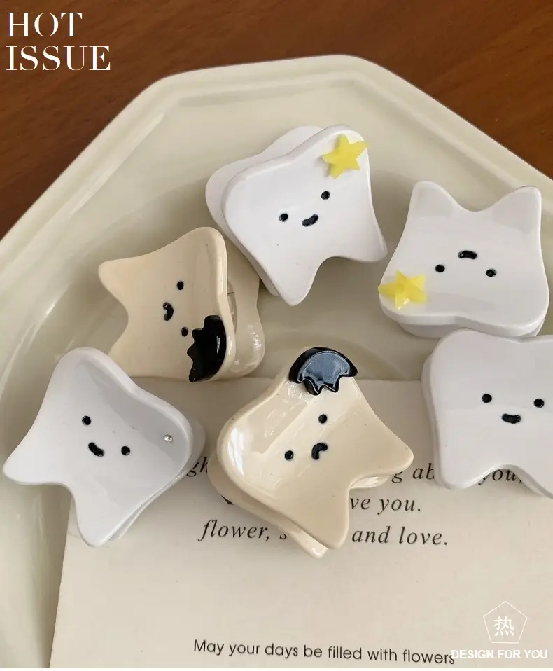 White Tooth-Shaped Hairpin Clip for Men — feature 3