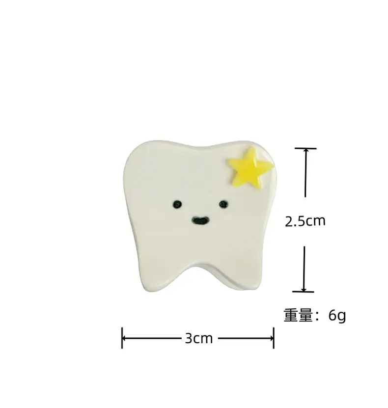 White Tooth-Shaped Hairpin Clip for Men — feature 5