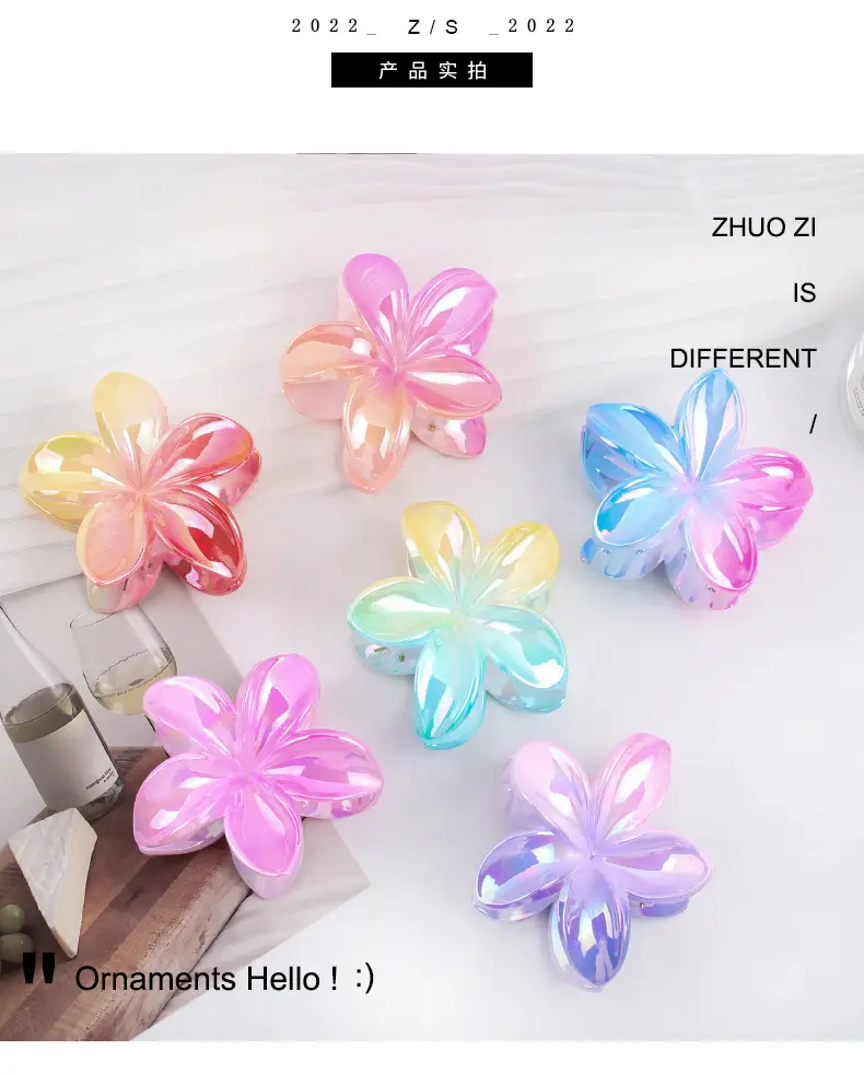 Gradient Egg Flower Hair Clip for Women — feature 9