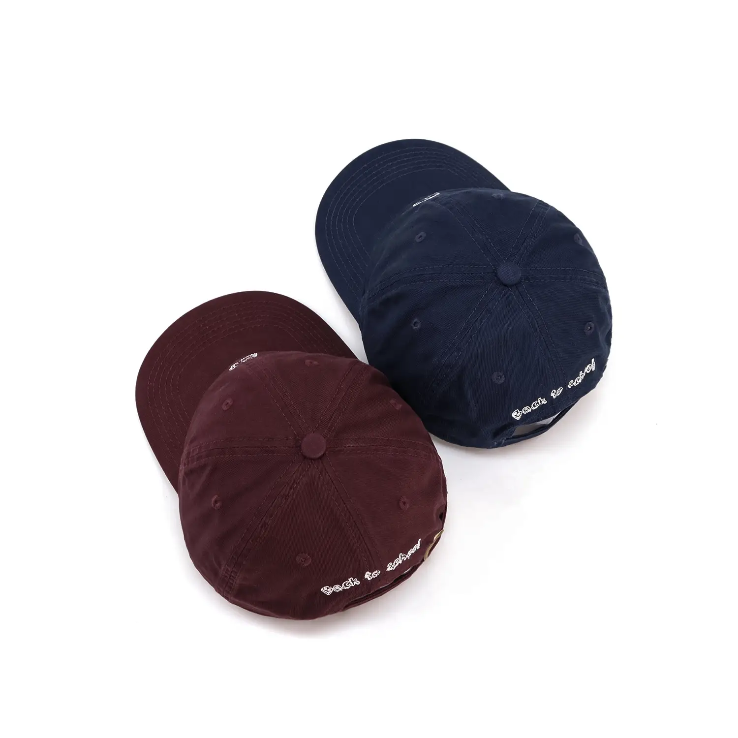 2024 Embroidered Baseball Caps Navy Burgundy Women - Image 3