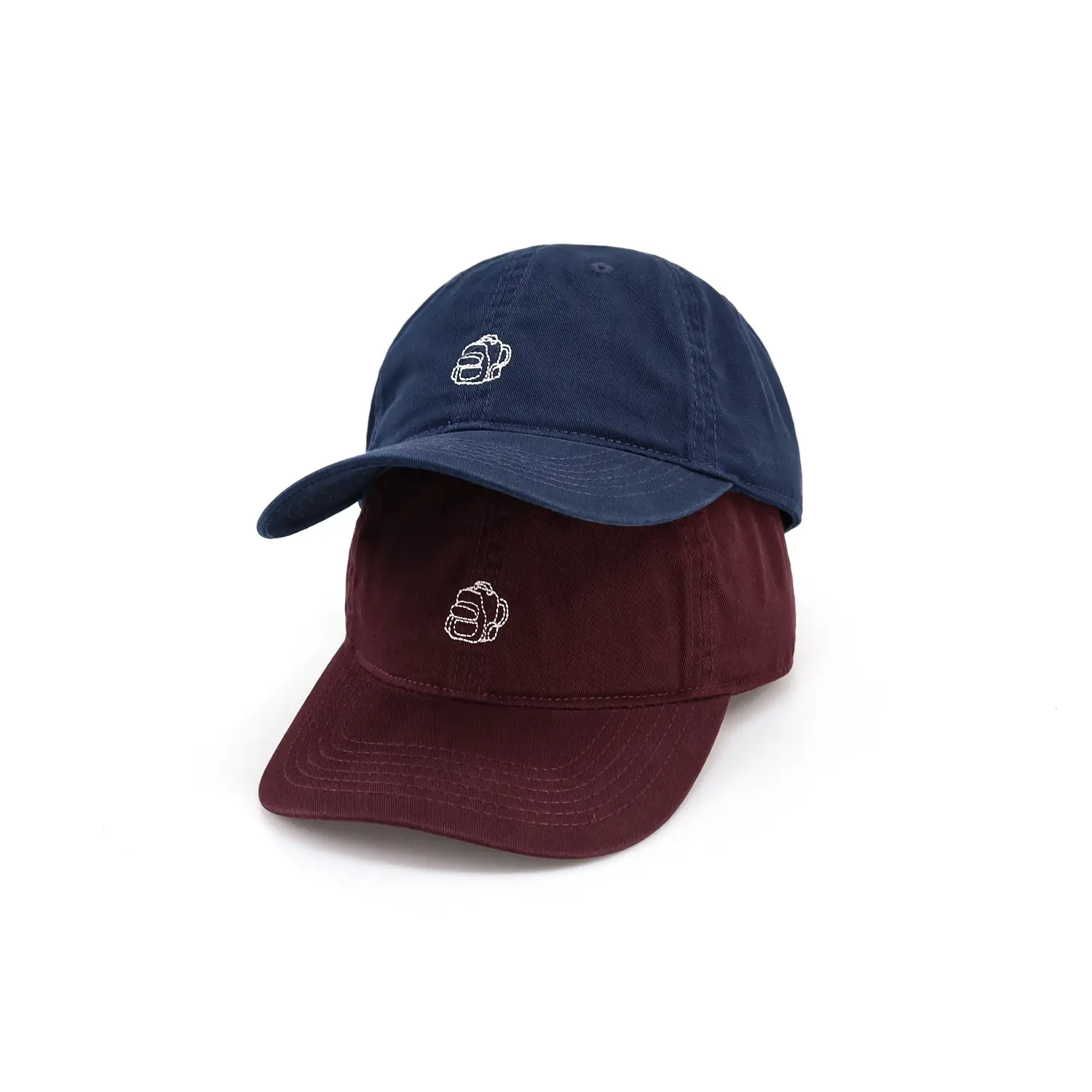 2024 Embroidered Baseball Caps Navy Burgundy Women - Image 4