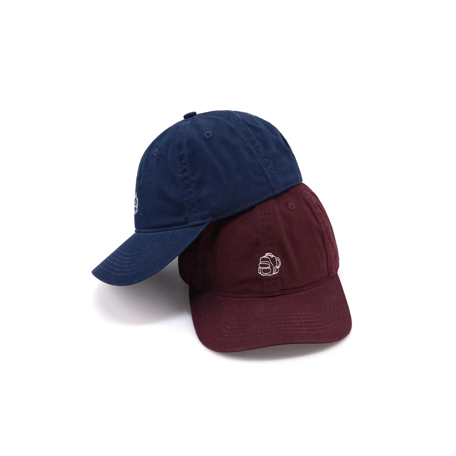 2024 Embroidered Baseball Caps Navy Burgundy Women - Image 5
