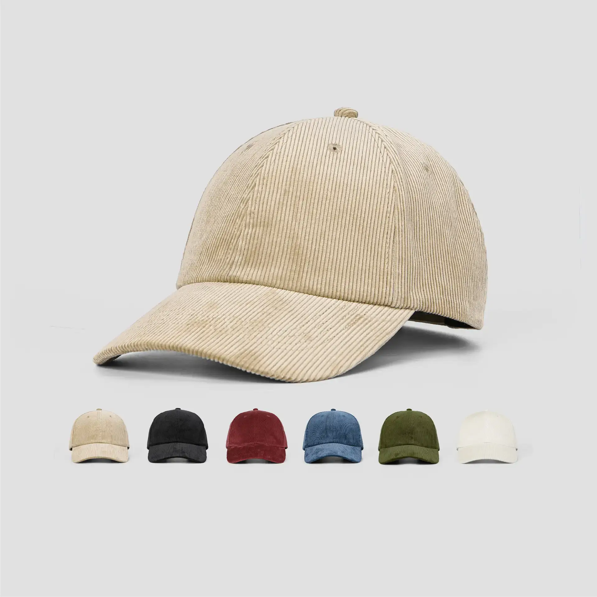 Brown Baseball Cap with Peaked Design - Image 12