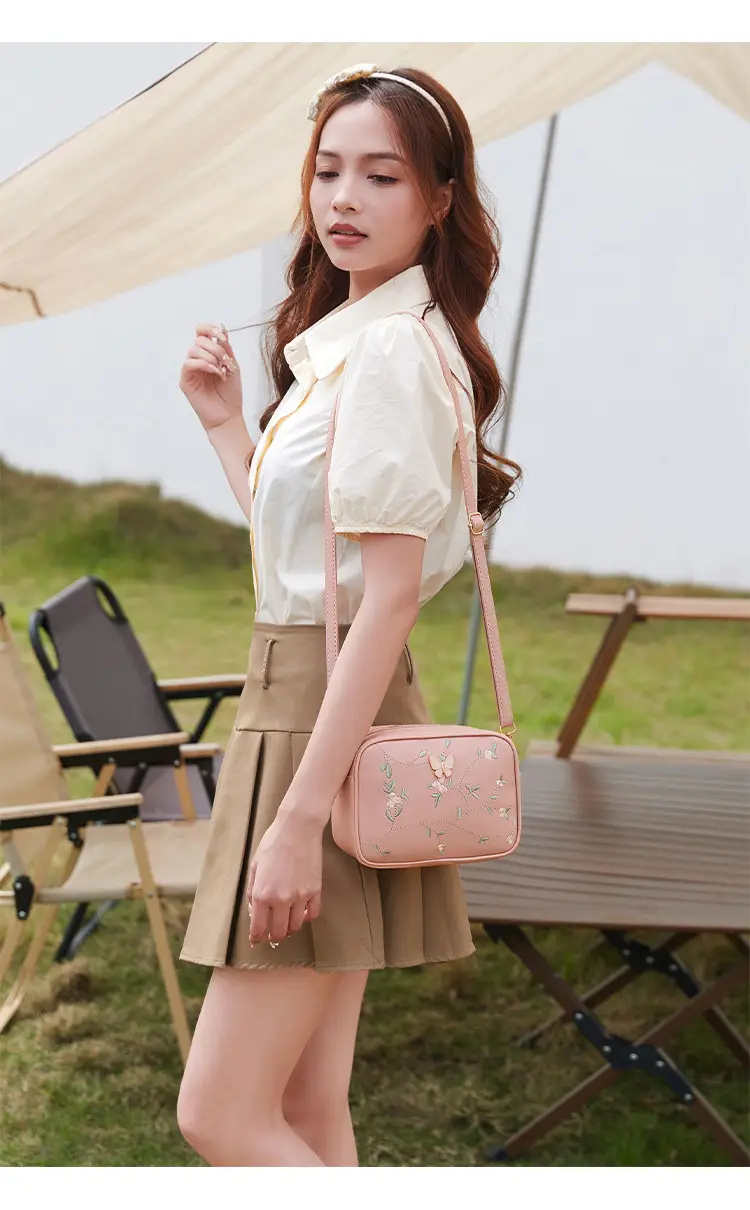 Black Embroidered Butterfly Shoulder Bag for Women — feature 13