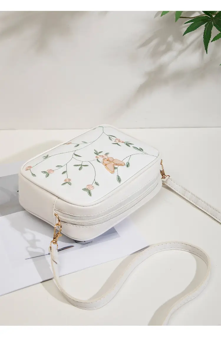Black Embroidered Butterfly Shoulder Bag for Women — feature 21