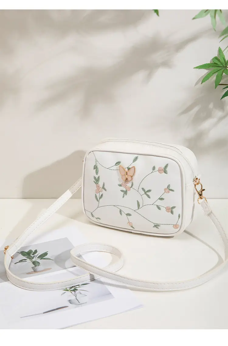 Black Embroidered Butterfly Shoulder Bag for Women — feature 23