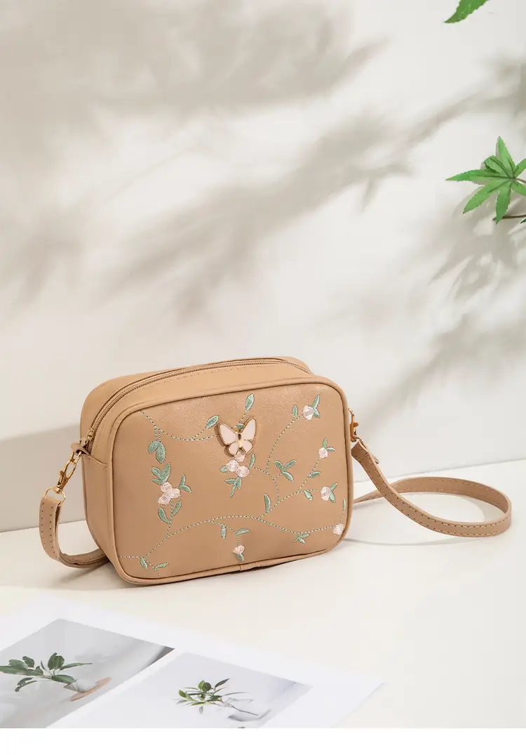 Black Embroidered Butterfly Shoulder Bag for Women — feature 26