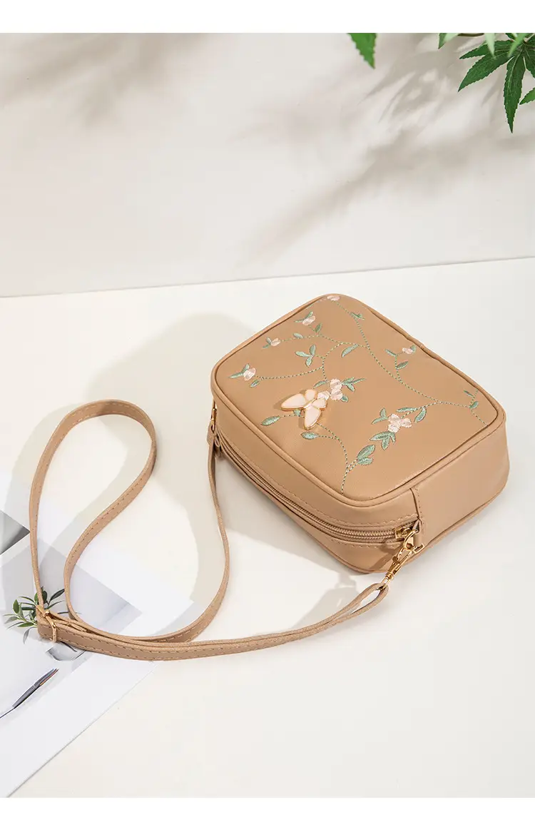 Black Embroidered Butterfly Shoulder Bag for Women — feature 27