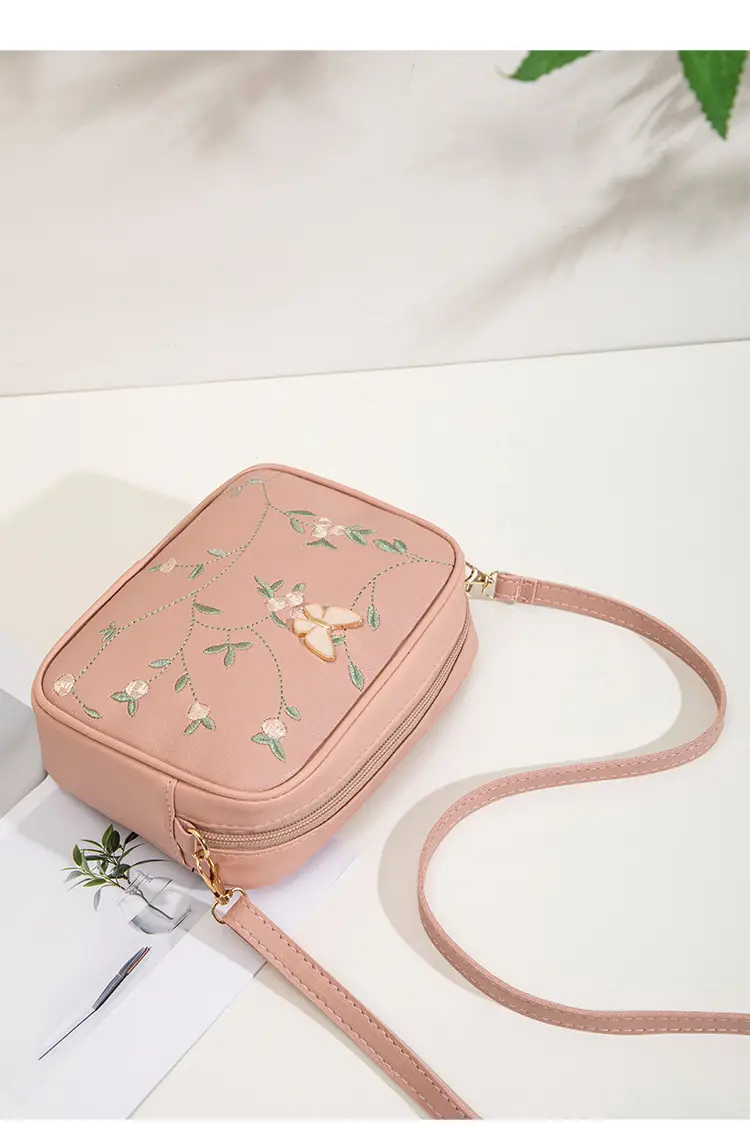 Black Embroidered Butterfly Shoulder Bag for Women — feature 28