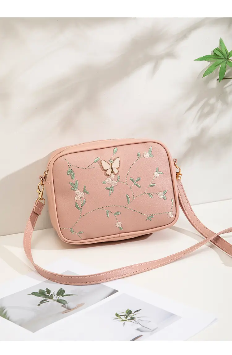 Black Embroidered Butterfly Shoulder Bag for Women — feature 29