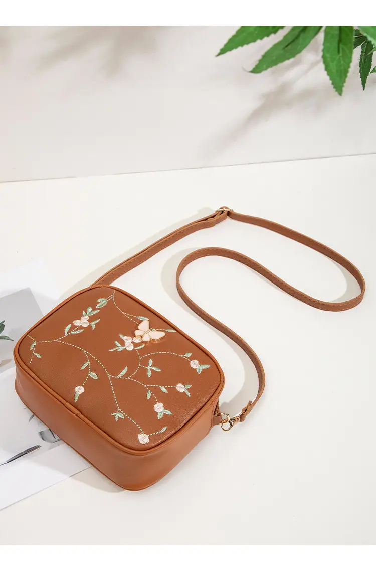 Black Embroidered Butterfly Shoulder Bag for Women — feature 32