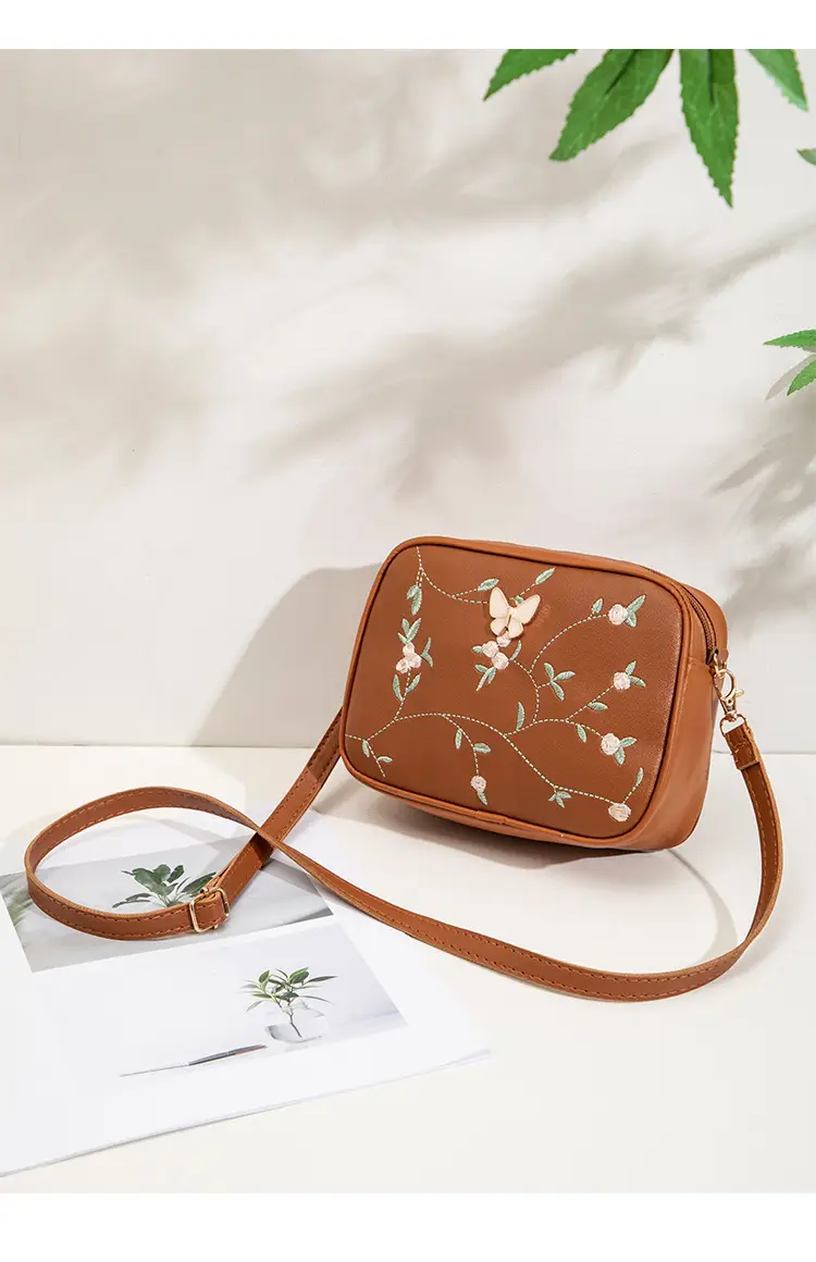 Black Embroidered Butterfly Shoulder Bag for Women — feature 33