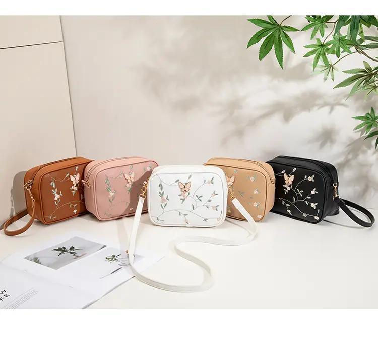 Black Embroidered Butterfly Shoulder Bag for Women — feature 6