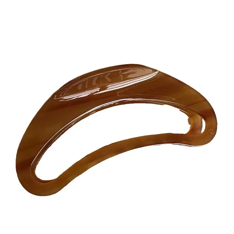 Alman Style Amber Curved Hair Clip Large Grab