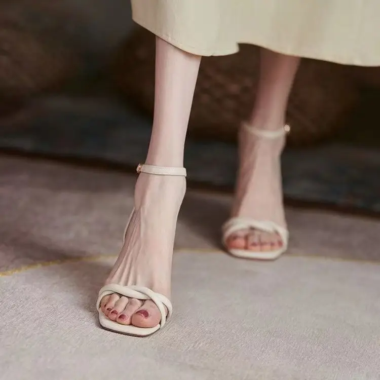 Fairy Sandals High Heel Buckle Belt Summer 2024 - Image 4