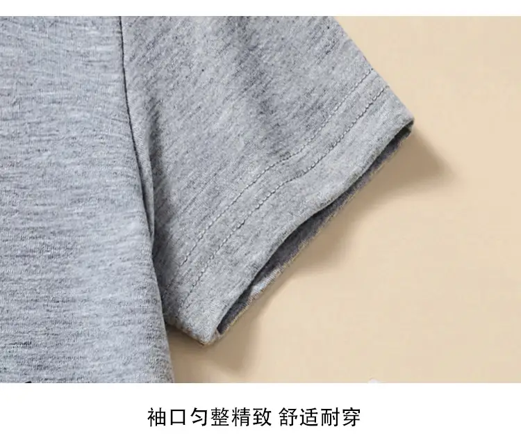 Gray Cartoon T-Shirt for Boys 2025 Summer — feature 10