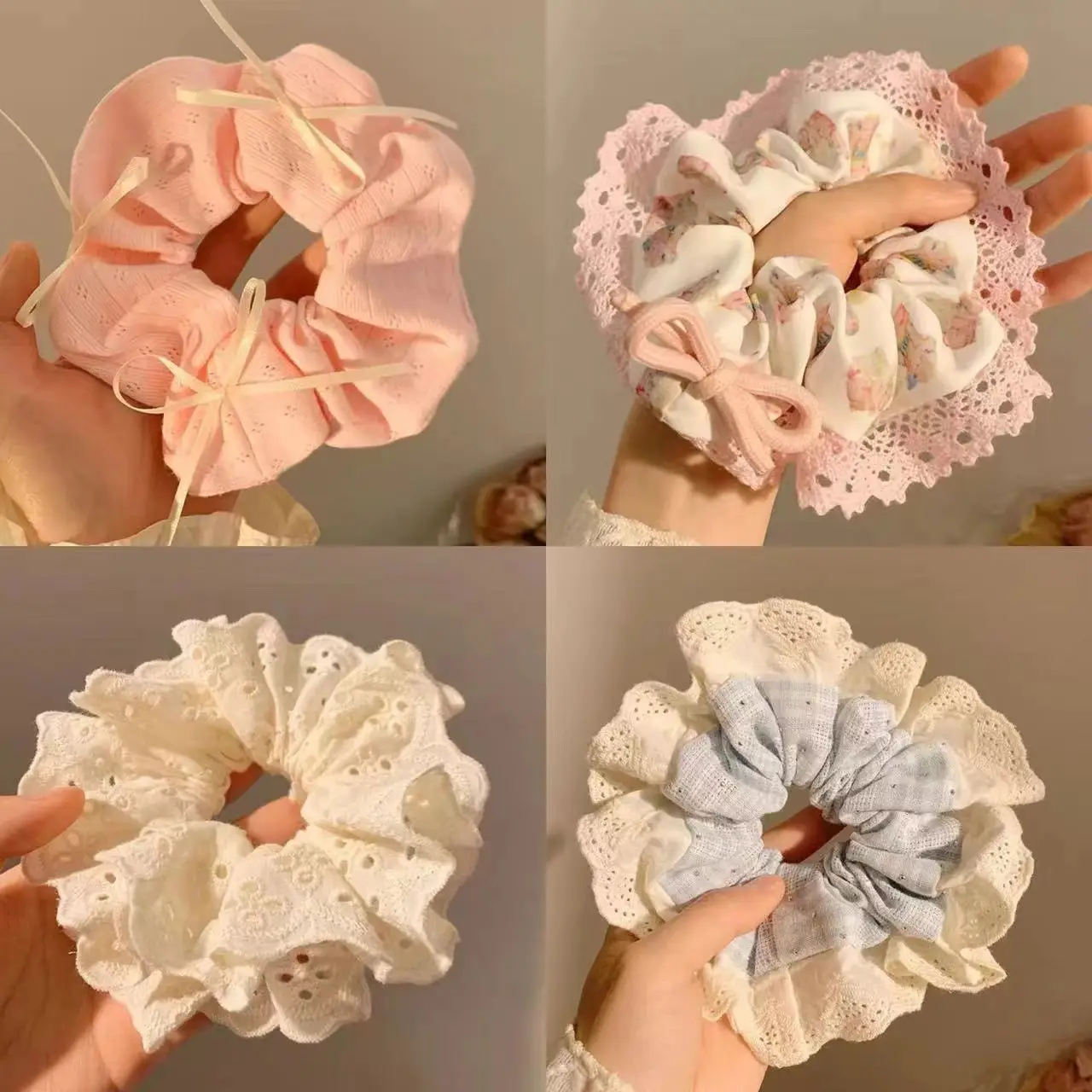 Sweetheart Hair Ring with Bow Ribbon for Girls