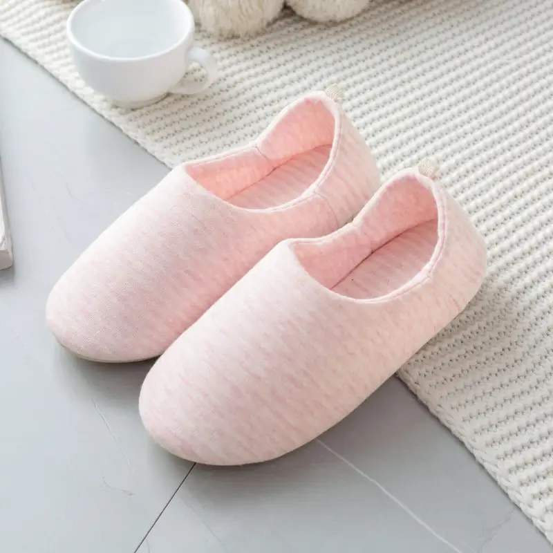 Yuezi Shoes Spring and Autumn Bag Heel Postpartum Indoor Home Shoes Summer Thin Soft Bottom Pregnant Women Maternal Floor Cotton Slippers for Women
