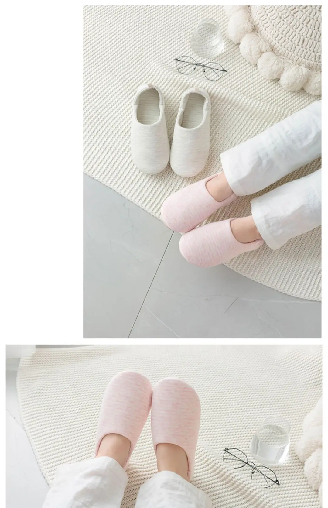 Yuezi Shoes Spring and Autumn Bag Heel Postpartum Indoor Home Shoes Summer Thin Soft Bottom Pregnant Women Maternal Floor Cotton Slippers for Women — feature 10