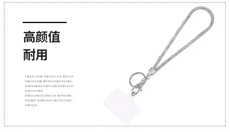 Luxury Rhinestone Phone Lanyard with Diamond Pendant — feature 10