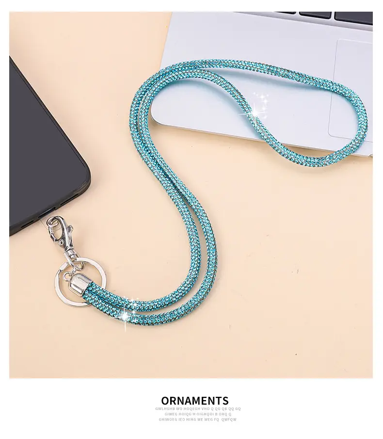 Luxury Rhinestone Phone Lanyard with Diamond Pendant — feature 15
