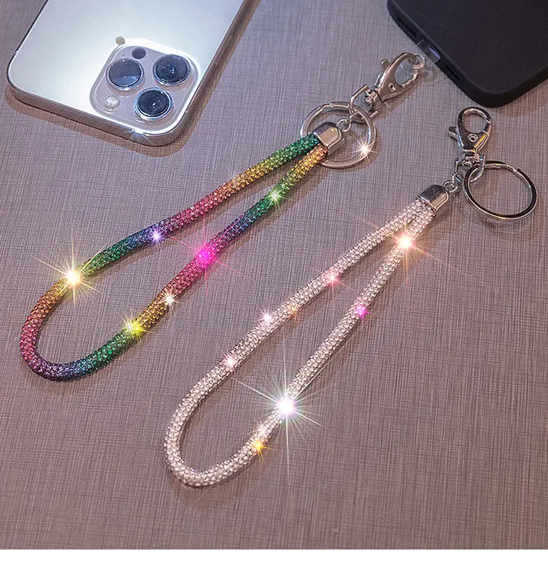 Luxury Rhinestone Phone Lanyard with Diamond Pendant — feature 19
