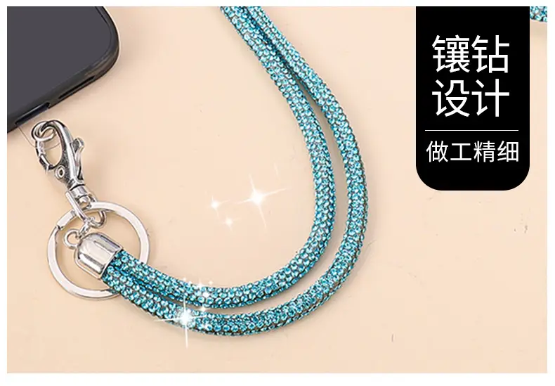 Luxury Rhinestone Phone Lanyard with Diamond Pendant — feature 7