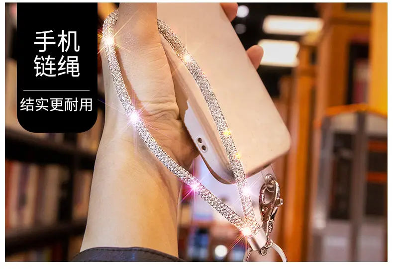 Luxury Rhinestone Phone Lanyard with Diamond Pendant — feature 8