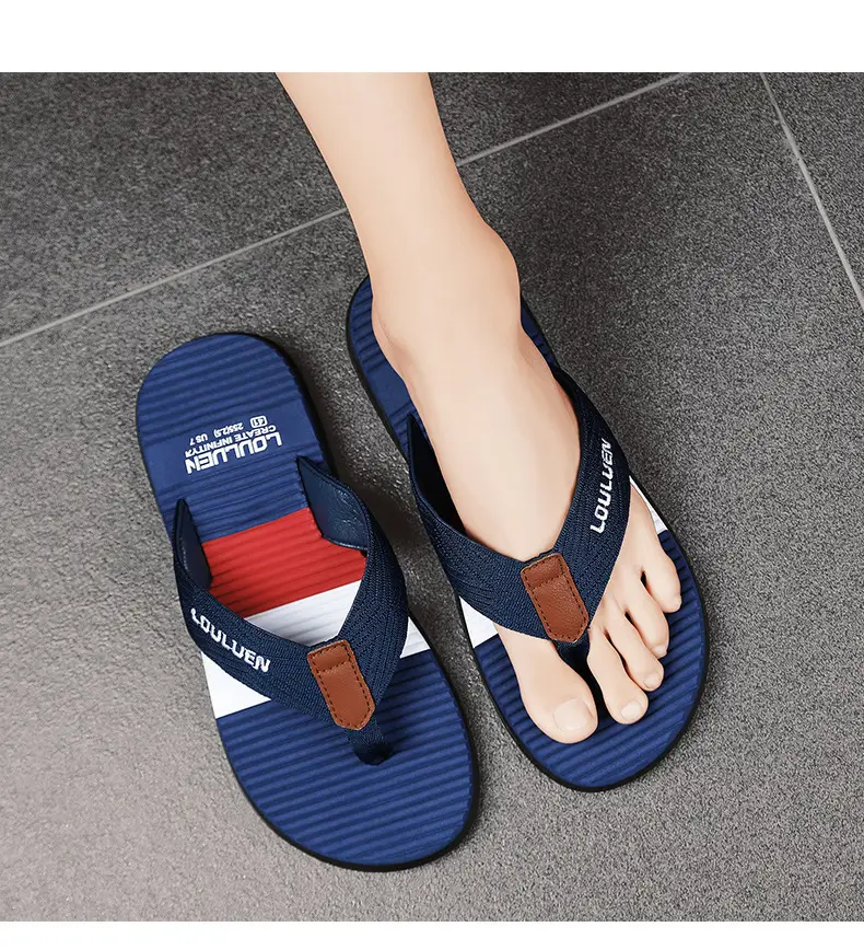 2024 Summer New Flip Flops Men's Flip Flops Casual Trendy Non-Slip Distinctive Fashionable Outdoor Wear Sandals — feature 10