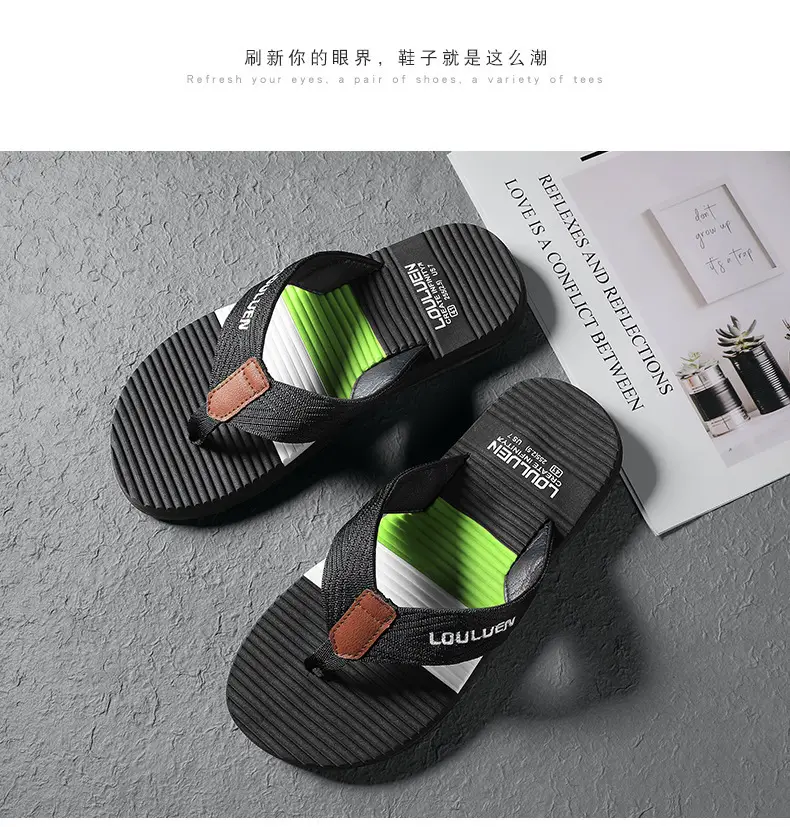 2024 Summer New Flip Flops Men's Flip Flops Casual Trendy Non-Slip Distinctive Fashionable Outdoor Wear Sandals — feature 15