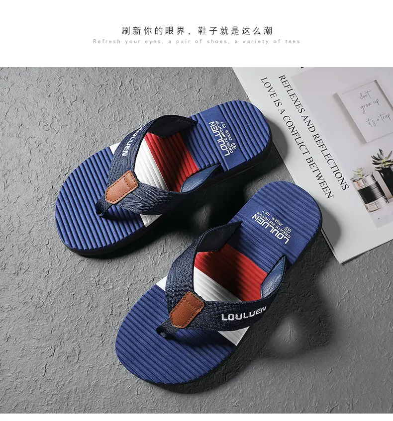 2024 Summer New Flip Flops Men's Flip Flops Casual Trendy Non-Slip Distinctive Fashionable Outdoor Wear Sandals — feature 17