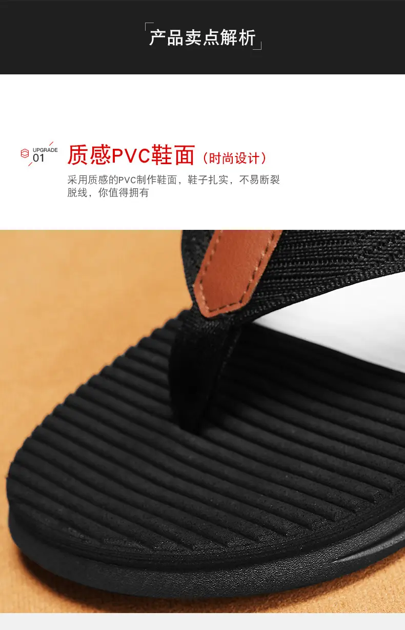 2024 Summer New Flip Flops Men's Flip Flops Casual Trendy Non-Slip Distinctive Fashionable Outdoor Wear Sandals — feature 4