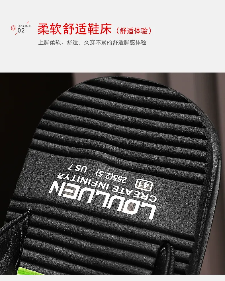 2024 Summer New Flip Flops Men's Flip Flops Casual Trendy Non-Slip Distinctive Fashionable Outdoor Wear Sandals — feature 5
