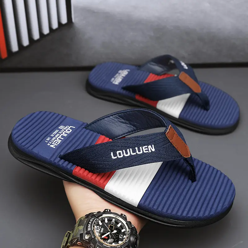 2024 Summer New Flip Flops Men's Flip Flops Casual Trendy Non-Slip Distinctive Fashionable Outdoor Wear Sandals - Image 2