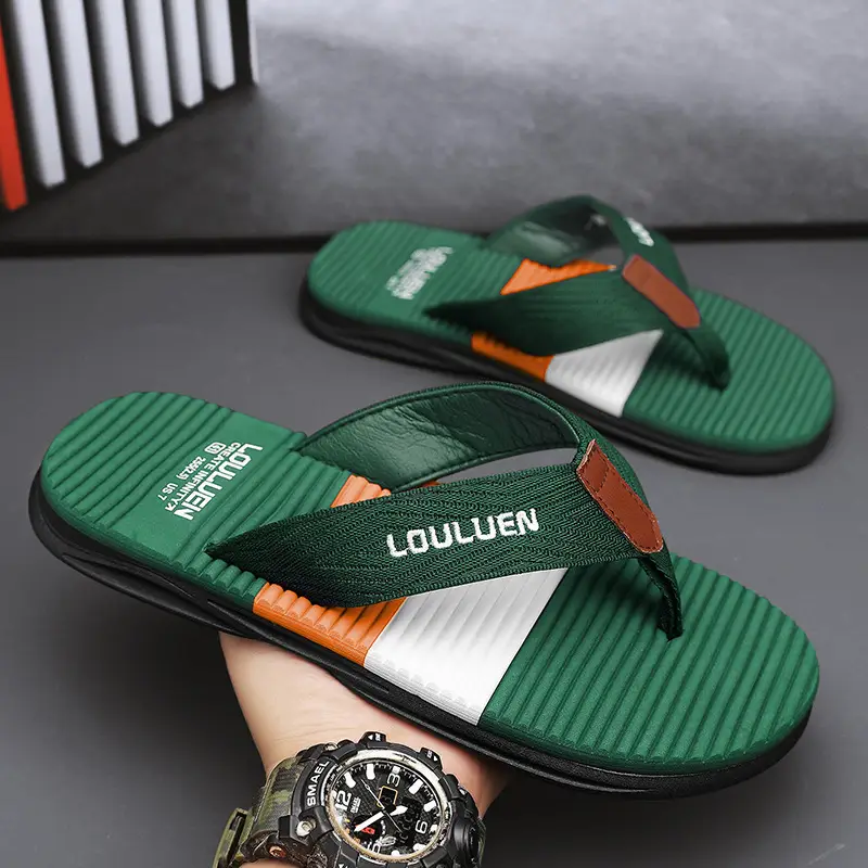 2024 Summer New Flip Flops Men's Flip Flops Casual Trendy Non-Slip Distinctive Fashionable Outdoor Wear Sandals - Image 3