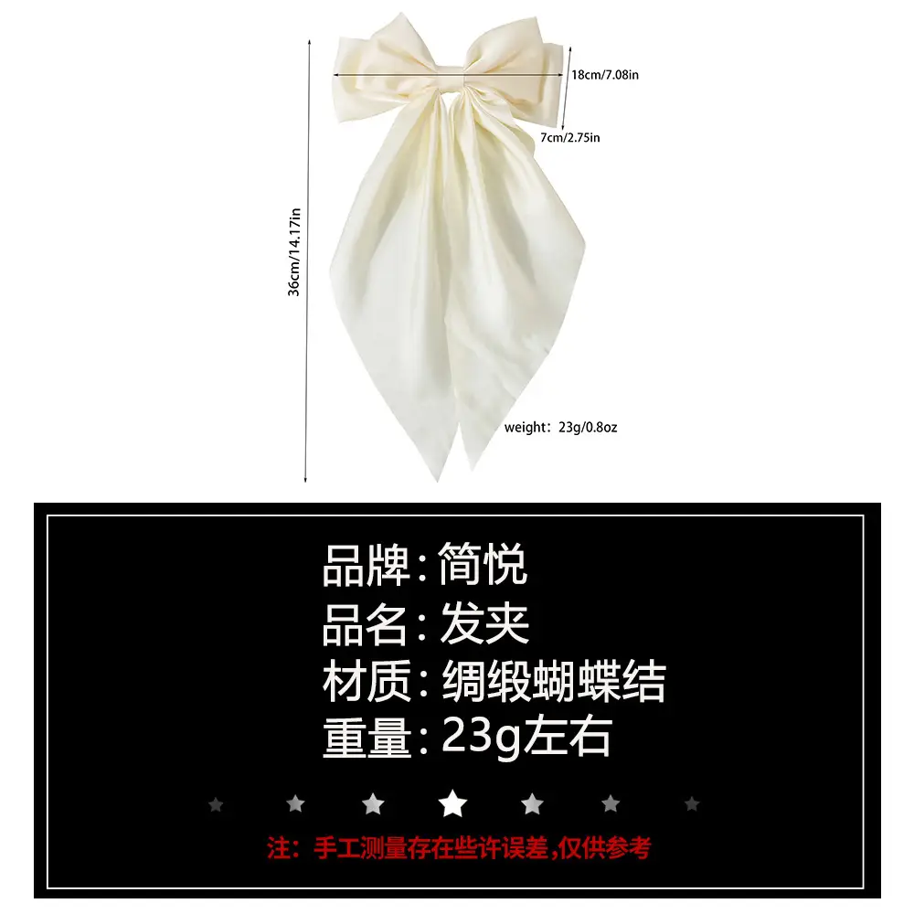 Blue Satin Chiffon Hairpin Bow for Women - Image 28